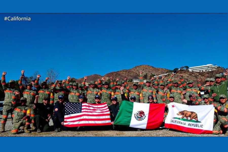 México combate incendios California