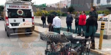 Motociclista resulta lesionado en accidente vial en el centro de Ciudad Victoria