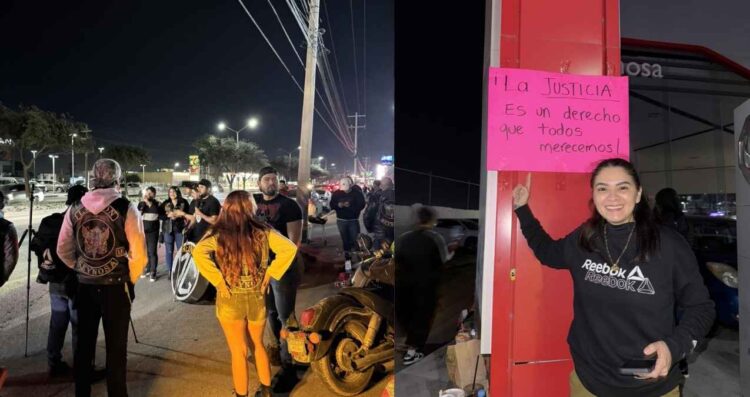 Mujer de Reynosa se hace noticia nacional tras manifestarse pacíficamente afuera de agencia de automóviles MG