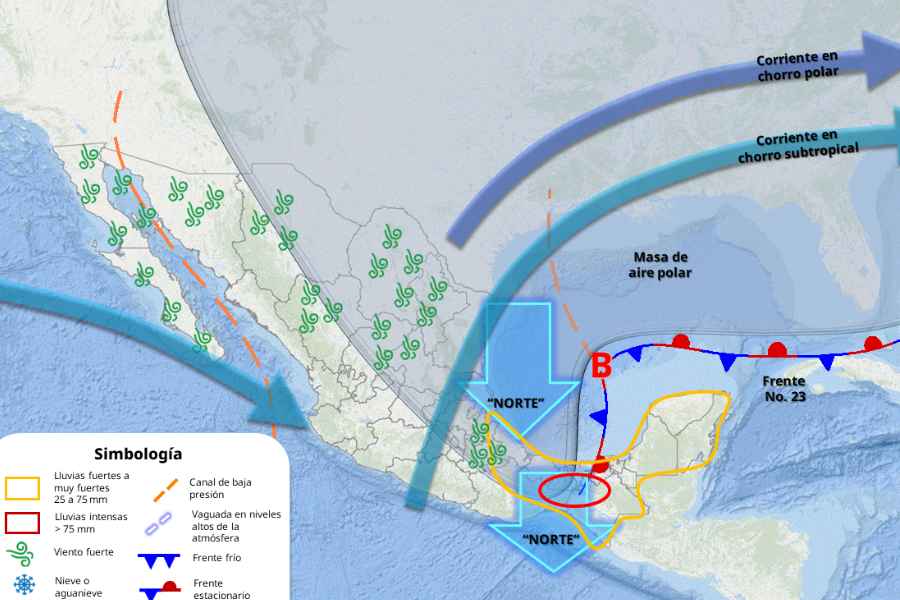 Nuevo frente frío traerá temperaturas bajas en diversas regiones de México: SMN