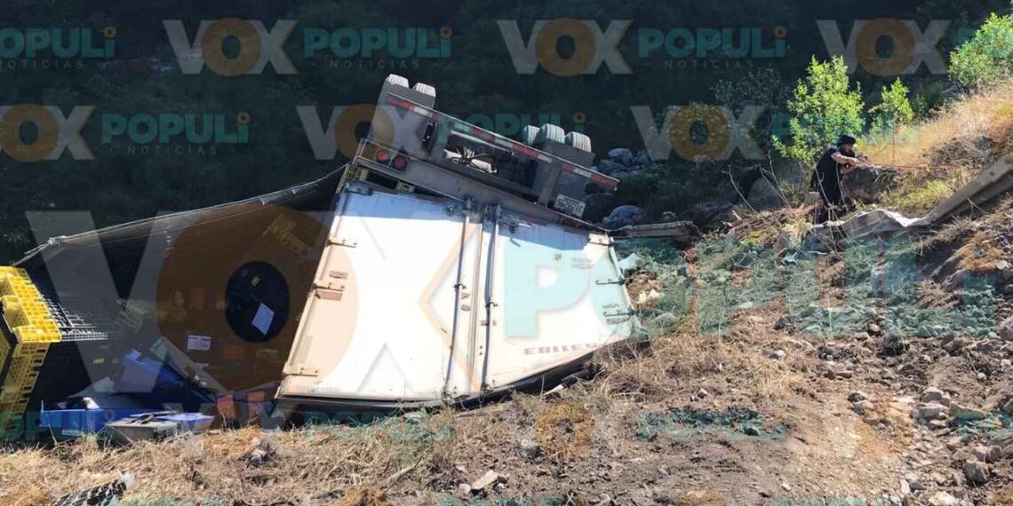 Operador de tráiler fallece tras caer a un barranco en Ciudad Victoria