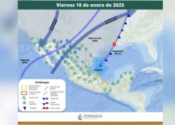 Pronóstico del clima del viernes 10 de enero 2025