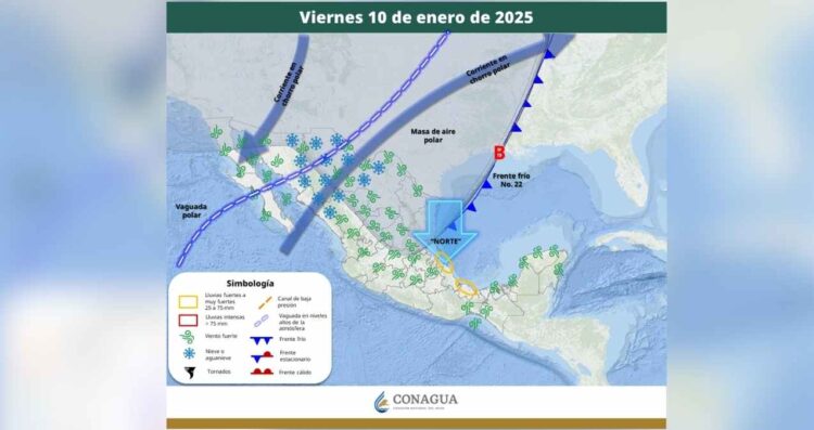 Pronóstico del clima del viernes 10 de enero 2025