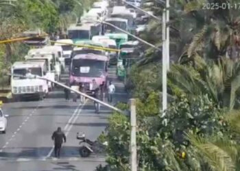 Protestas transportistas en Neza