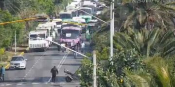 Protestas transportistas en Neza