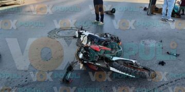 Repartidor resulta herido tras fuerte choque en Ciudad Victoria