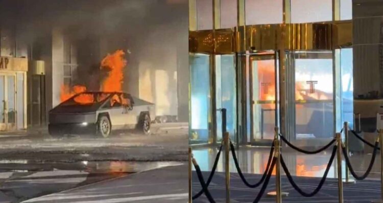 Reportan explosión de un Tesla Cybertruck frente a la Torre Trump en Las Vegas; hay al menos 1 muerto y varios heridos
