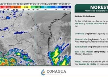 Se esperan lluvias y ambiente frío en Tamaulipas por el frente frío No. 20