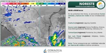 Se esperan lluvias y ambiente frío en Tamaulipas por el frente frío No. 20