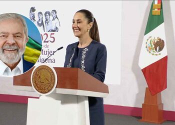 La presidenta Claudia Sheinbaum informó que su homólogo de Brasil, Luiz Inácio Lula da Silva, expresó su solidaridad con los mexicanos que residen en Estados Unidos ante el contexto político con el nuevo gobierno de Donald Trump. “Hablamos de la situación actual, se solidarizó con las y los mexicanos que viven en Estados Unidos, a lo cual agradecí”, comentó Sheinbaum durante su conferencia matutina en Palacio Nacional. Según explicó, ambos mandatarios conversaron vía telefónica sobre temas bilaterales, regionales y la relación con la administración estadounidense. Sheinbaum destacó el gesto del presidente brasileño: “Él hizo la llamada y le agradezco mucho, el presidente Lula es un hombre extraordinario que es un símbolo no solamente de Brasil y la lucha progresista, sino también de América Latina”. Presidente Brasil manifestó su solidaridad con los mexicanos Durante la llamada, también discutieron asuntos relacionados con la CELAC (Comunidad de Estados Latinoamericanos y Caribeños), enfocándose en cómo fortalecer esta organización. Además, tocaron temas educativos, culturales y de solidaridad con Panamá. Sheinbaum señaló que Lula da Silva la invitó a realizar una visita de Estado a Brasil para impulsar la relación bilateral entre ambos países. “Le agradecí muchísimo y ya lo veríamos, también pues evidentemente la invitación para que pueda venir el presidente Lula, pero ya lo iremos viendo”, concluyó Sheinbaum.  Te puede interesar: Así el precio del petróleo tras políticas energéticas de Trump: 24 de enero 2025