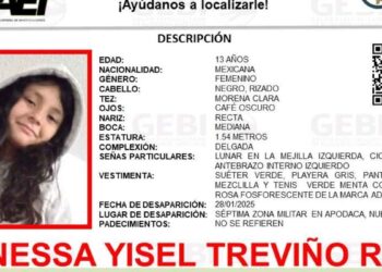 Solicitan ayuda para encontrar a una joven que se encuentra desaparecida en Apodaca, Nuevo León