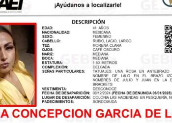 Solicitan ayuda para encontrar a una mujer que se encuentra desaparecida en Pesquería, Nuevo León