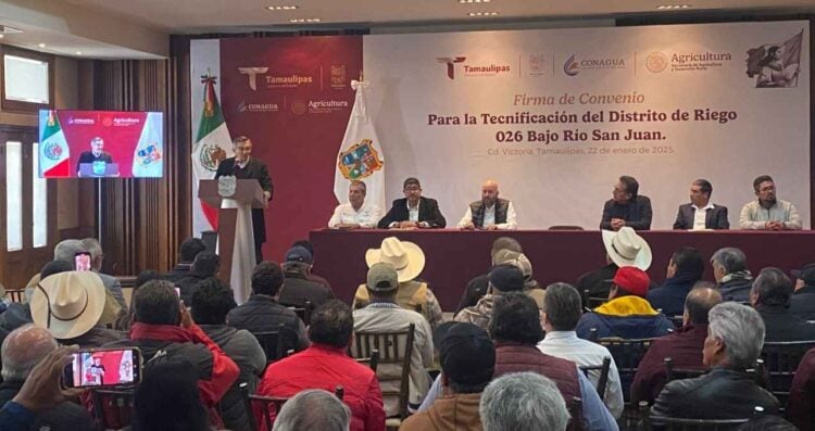 Tamaulipas apuesta por la modernización agrícola con tecnificación del Distrito de Riego 026 Américo Villarreal
