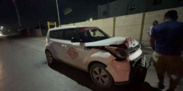 Taxista protagonizó choque por alcance en Matamoros, Tamaulipas