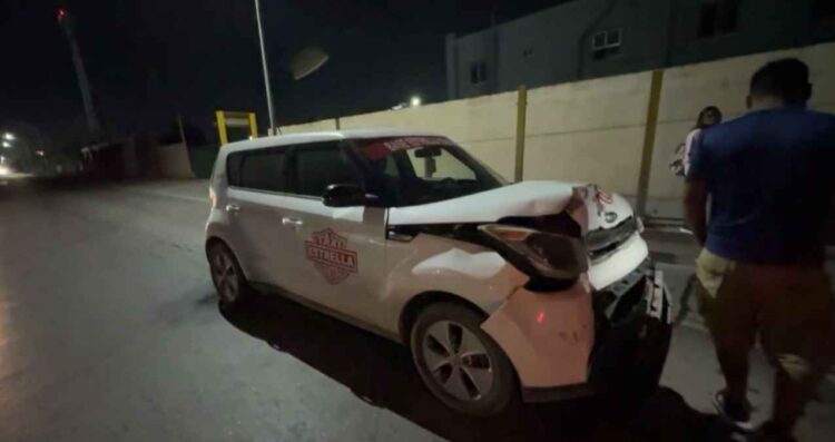 Taxista protagonizó choque por alcance en Matamoros, Tamaulipas