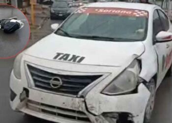 Taxista se pasa el alto y deja a dos lesionados en Matamoros, Tamaulipas
