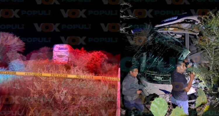 Tragedia en la Zaragoza-González: tráiler impacta autobús de pasajeros y lo saca de la carretera; reportan 2 muertos y varios heridos