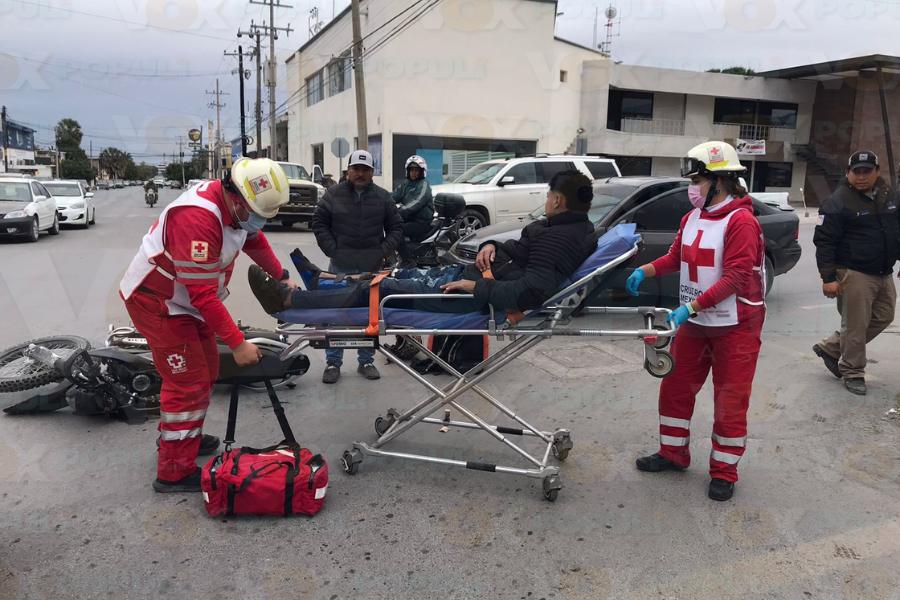 accidente con repartidor en Victoria