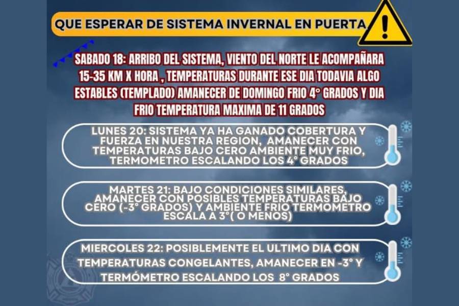 aire ártico en Nuevo Laredo