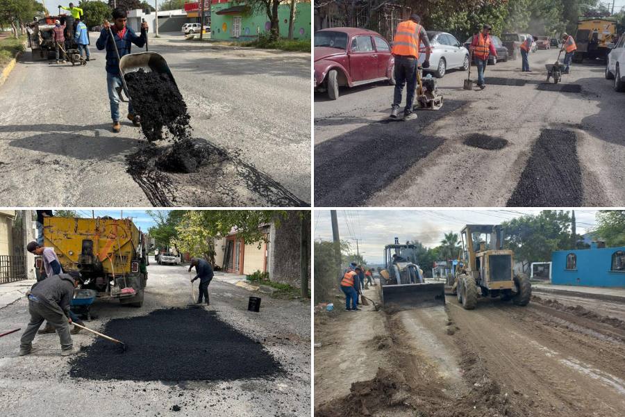 asfalto dañado en Victoria