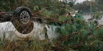 automovilista herido volcar Altamira