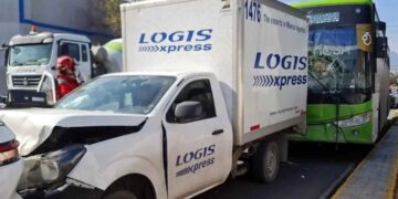 camión choque múltiple San Pedro