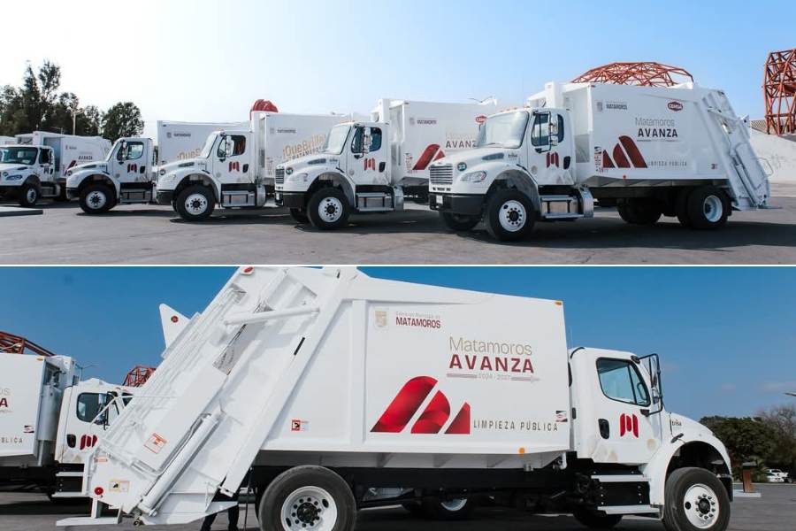 camiones compactadores en Matamoros