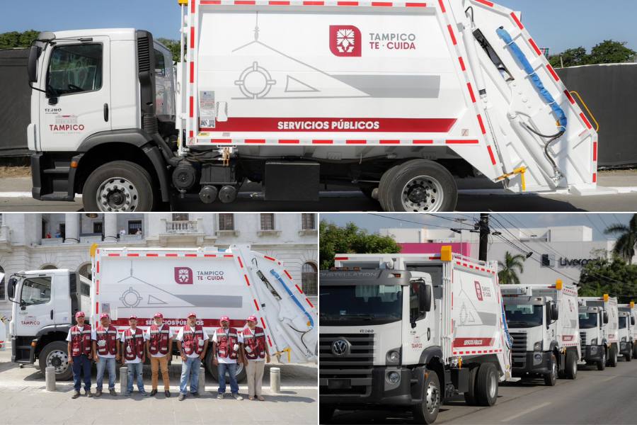 camiones recolectores de basura en Tampico