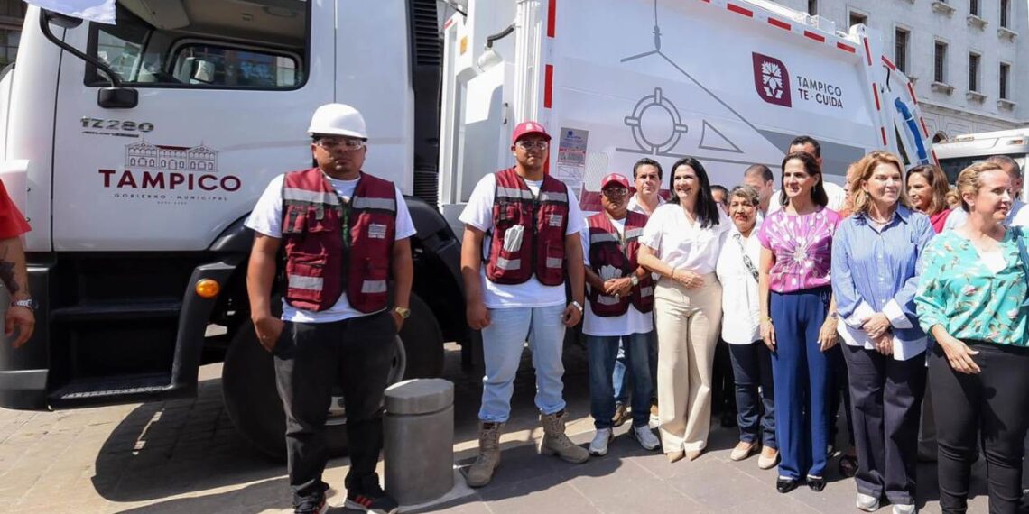 camiones recolectores de basura en Tampico