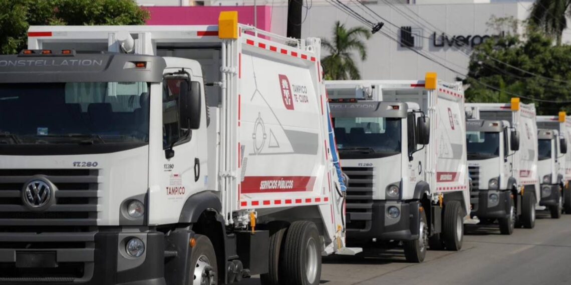 nuevos camiones de basura en Tampico