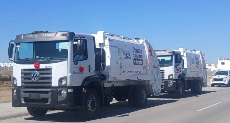 camiones recolectores en Nuevo Laredo