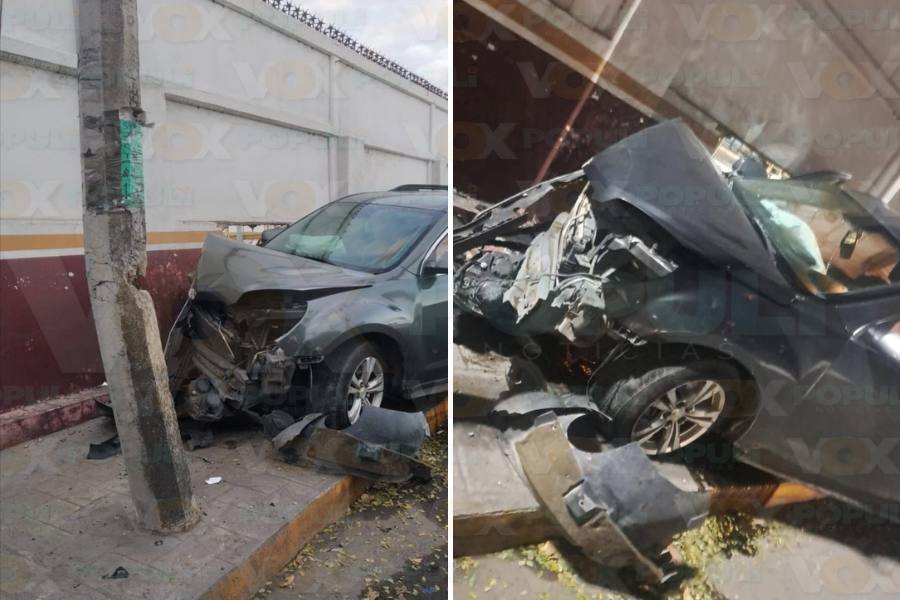choque contra poste en Ciudad Madero