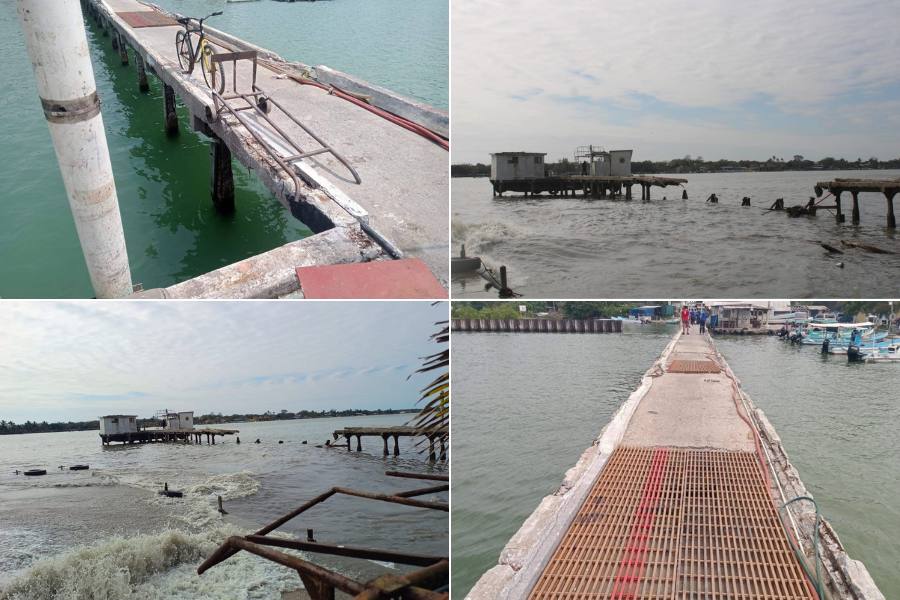 colapsa muelle de pilotos en Madero