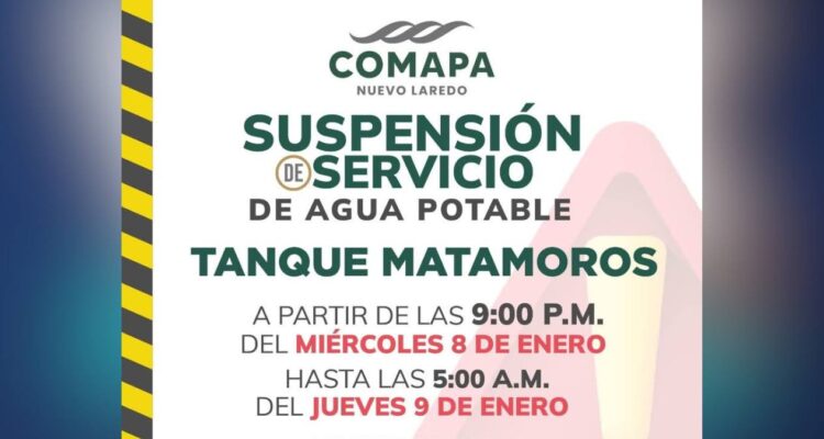 corte de agua Nuevo Laredo