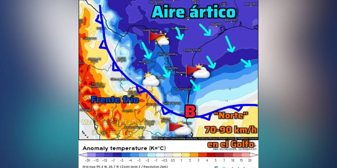 frente frío 21 en Tamaulipas