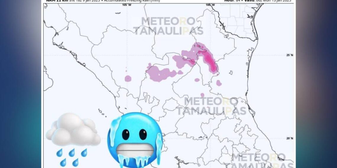 hielo en la sierra san carlos