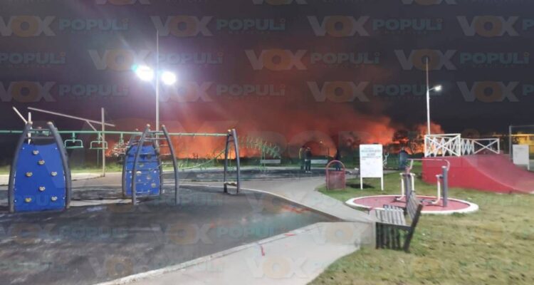 incendios de pastizales en ciudad madero