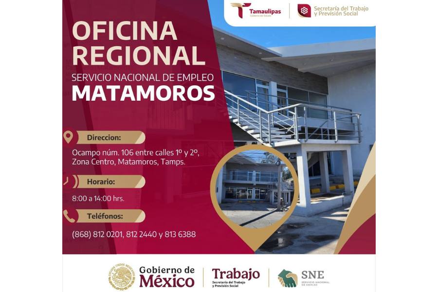 nueva oficina de empleo en Matamoros