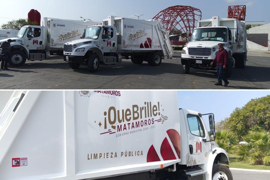nuevos camiones compactadores en Matamoros