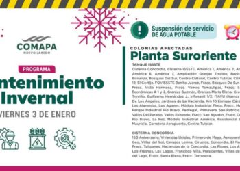 suspensión de agua Nuevo Laredo
