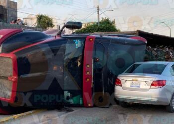 volcadura tráiler Ciudad Madero