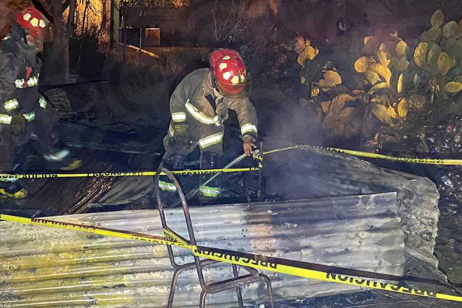 Incendio calcinado Nuevo Laredo 