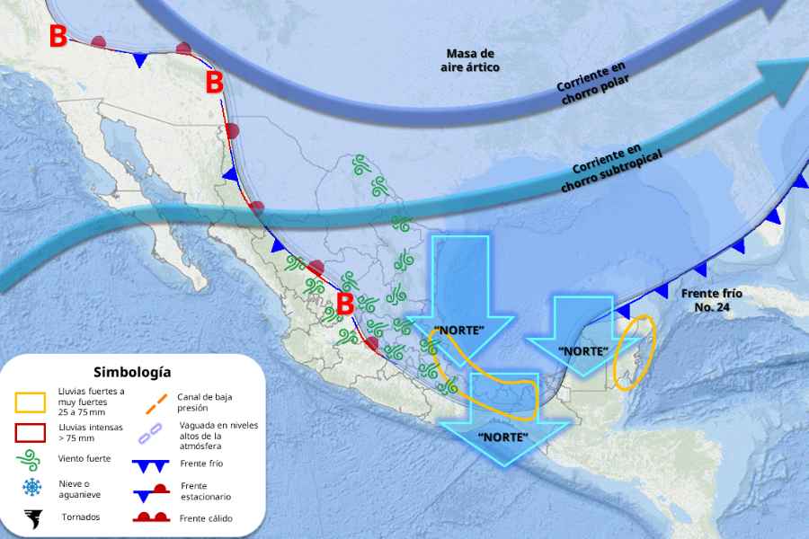 ¿Cuáles estados tendrán descenso en las temperaturas durante 4 días por la Onda fría, según Conagua?