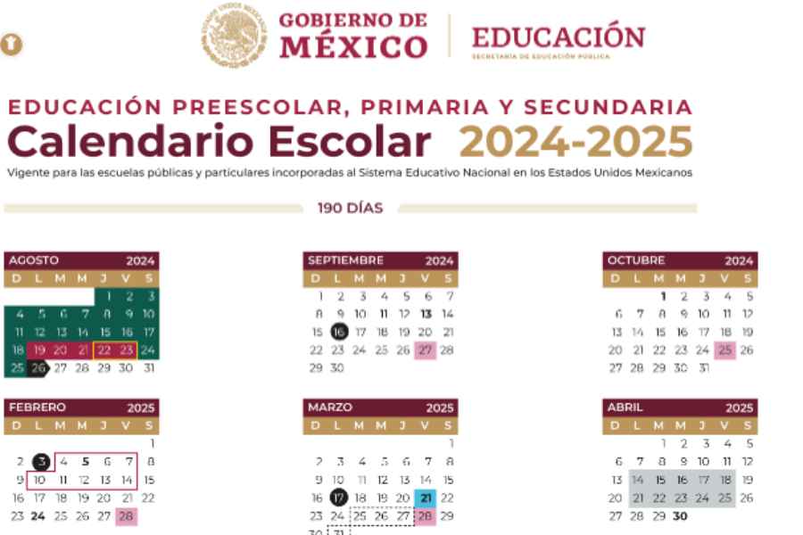 ¿Cuáles son las semanas de febrero con menos días de clases para los estudiantes, según el calendario de la SEP?