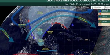 ¿Dónde habrá lluvias fuertes por el Frente Frío No. 23?