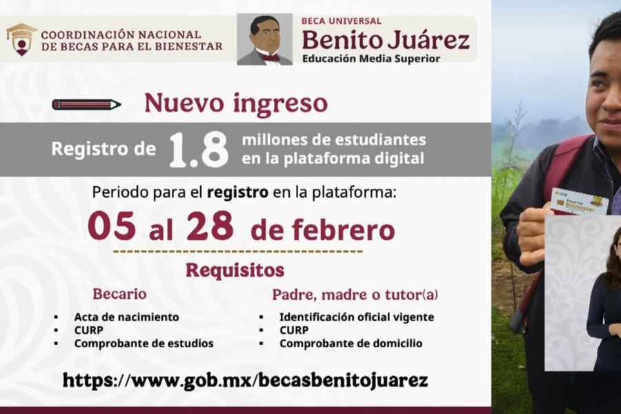 ¿En qué fecha podrán registrarse los estudiantes a la Beca Benito Juárez 2025?