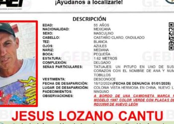 ¿Lo has visto?: Desaparece hombre en su camioneta en China, Nuevo León