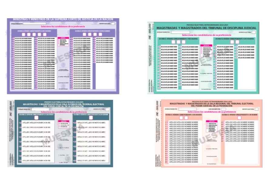 cómo serán las boletas elección judicial