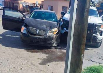 Accidente de la Guardia Nacional en Nuevo Laredo, Tamaulipas, deja daños materiales