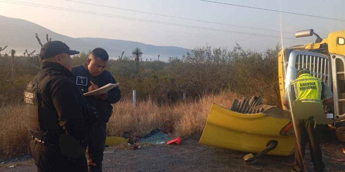 Choque de tractocamiones en la Carretera Federal en el tramo Tula